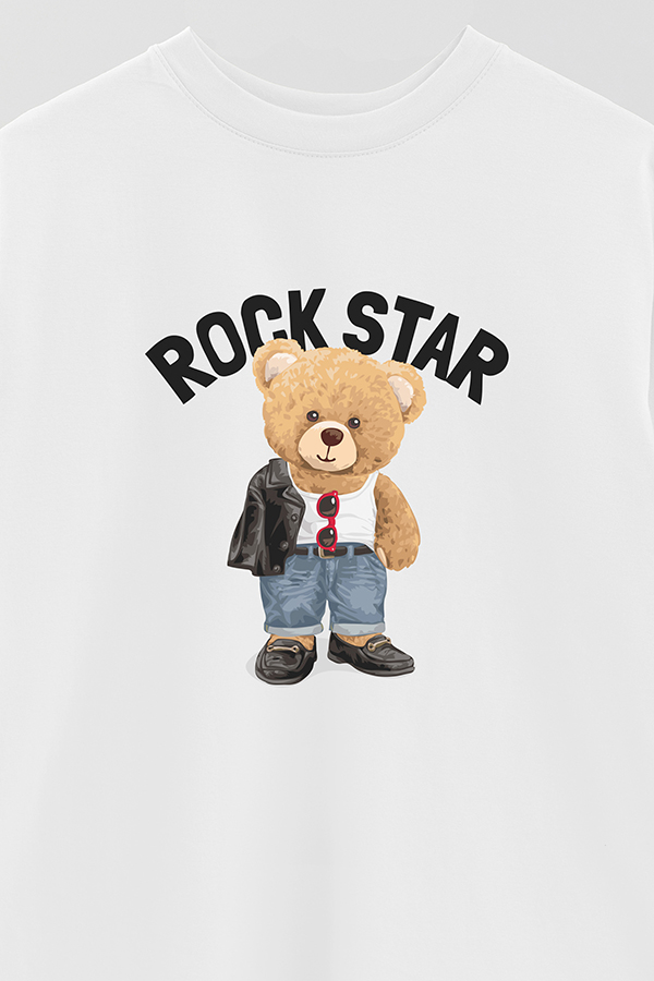 REMERA OVER ESTAMPADA UNISEX ROCKSTAR