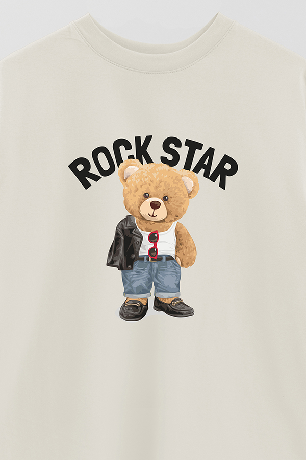 REMERA OVER ESTAMPADA UNISEX ROCKSTAR