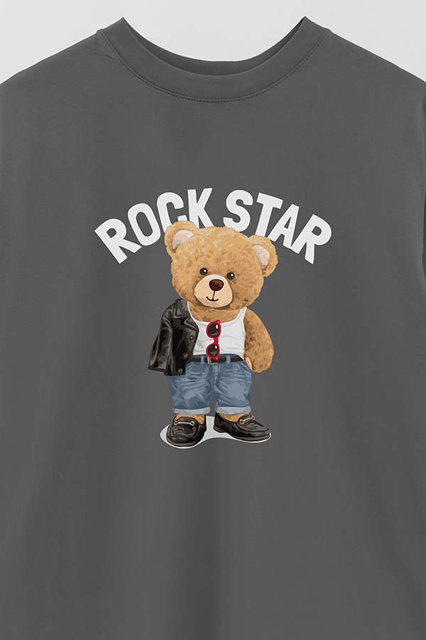 REMERA OVER ESTAMPADA UNISEX ROCKSTAR