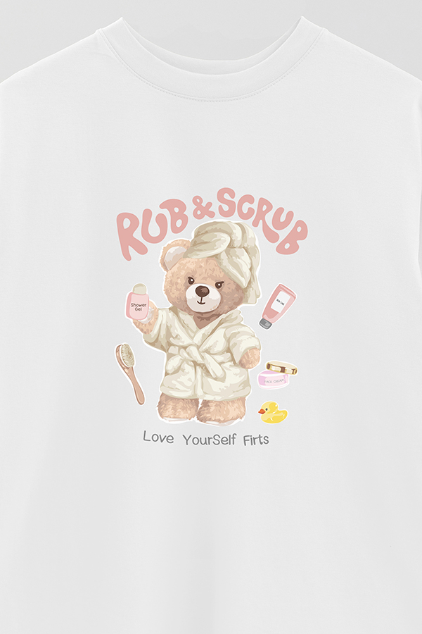 REMERA OVER ESTAMPADA UNISEX RUB AND SCRUB