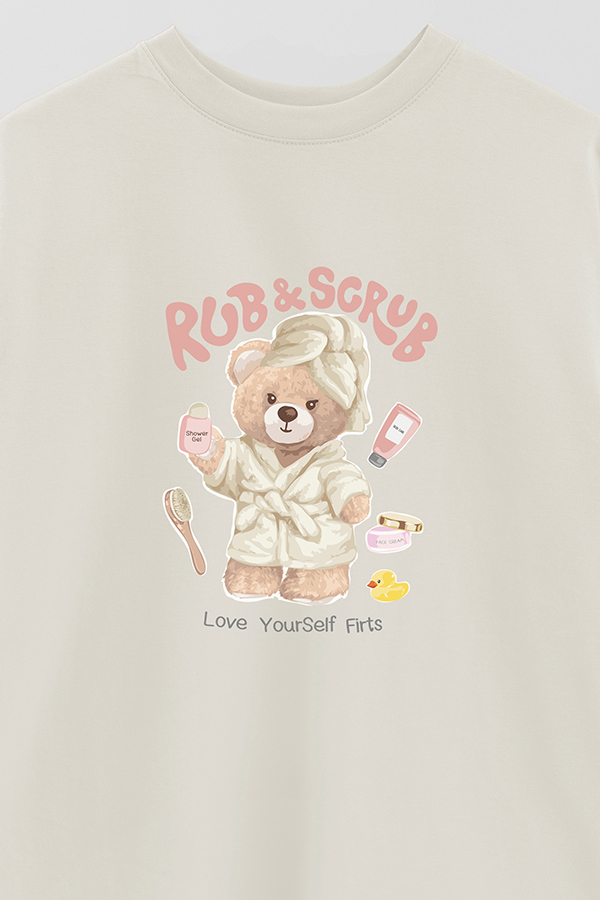 REMERA OVER ESTAMPADA UNISEX RUB AND SCRUB