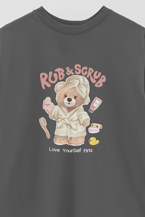 REMERA OVER ESTAMPADA UNISEX RUB AND SCRUB
