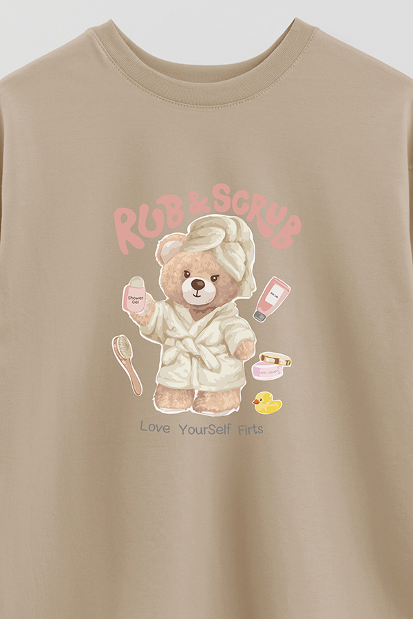 REMERA OVER ESTAMPADA UNISEX RUB AND SCRUB