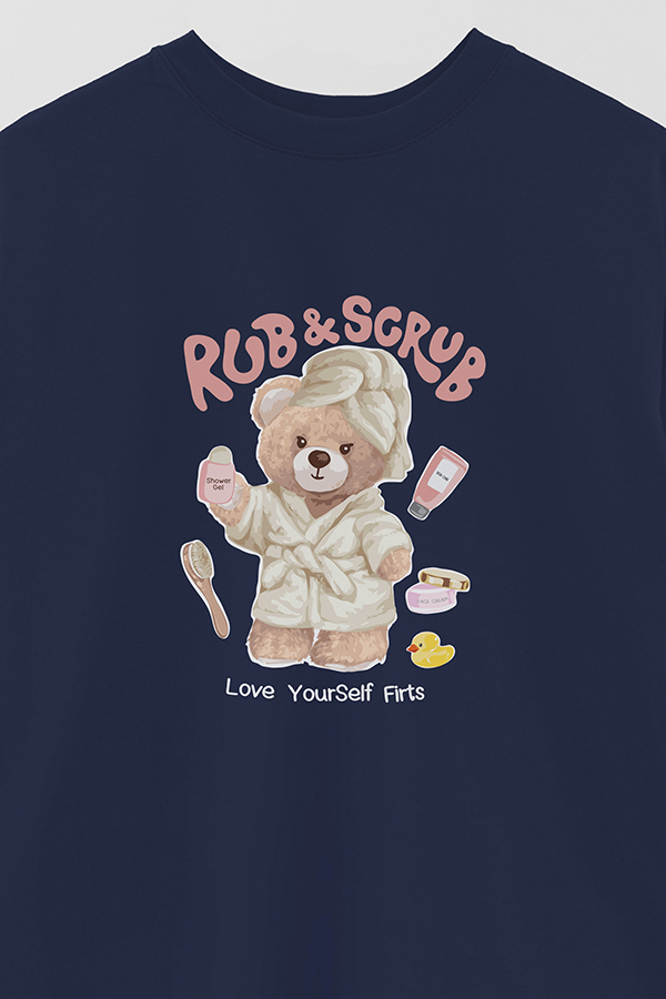 REMERA OVER ESTAMPADA UNISEX RUB AND SCRUB