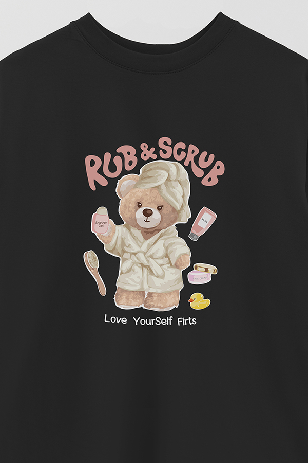 REMERA OVER ESTAMPADA UNISEX RUB AND SCRUB