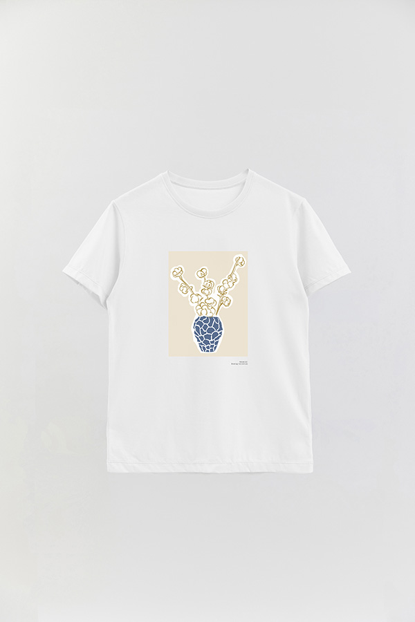 REMERA BASICA ESTAMPADA BOTANICAL BLUE 2