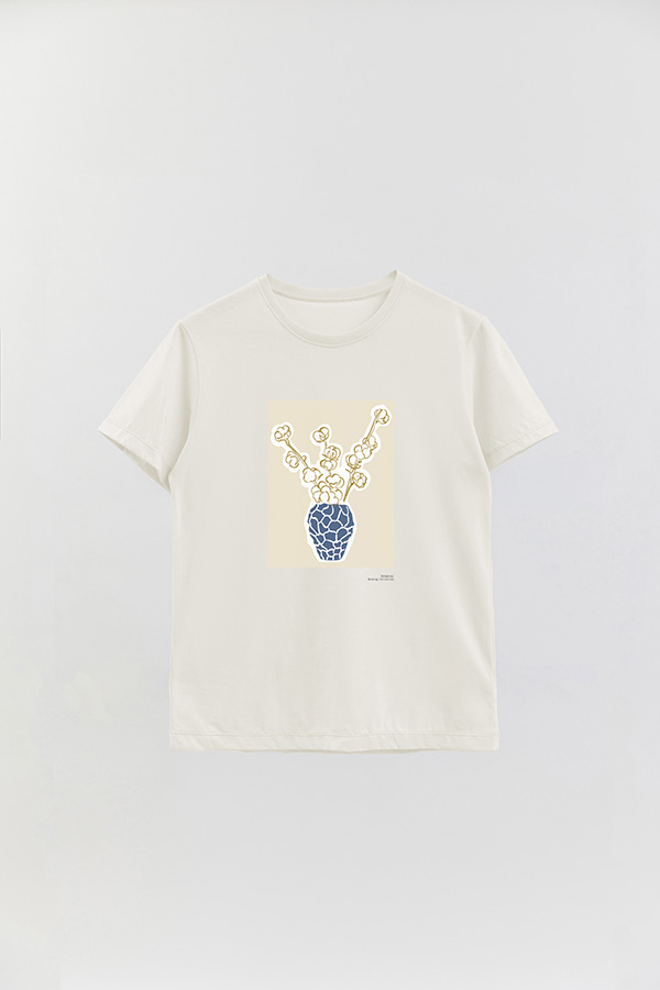 REMERA BASICA ESTAMPADA BOTANICAL BLUE 2