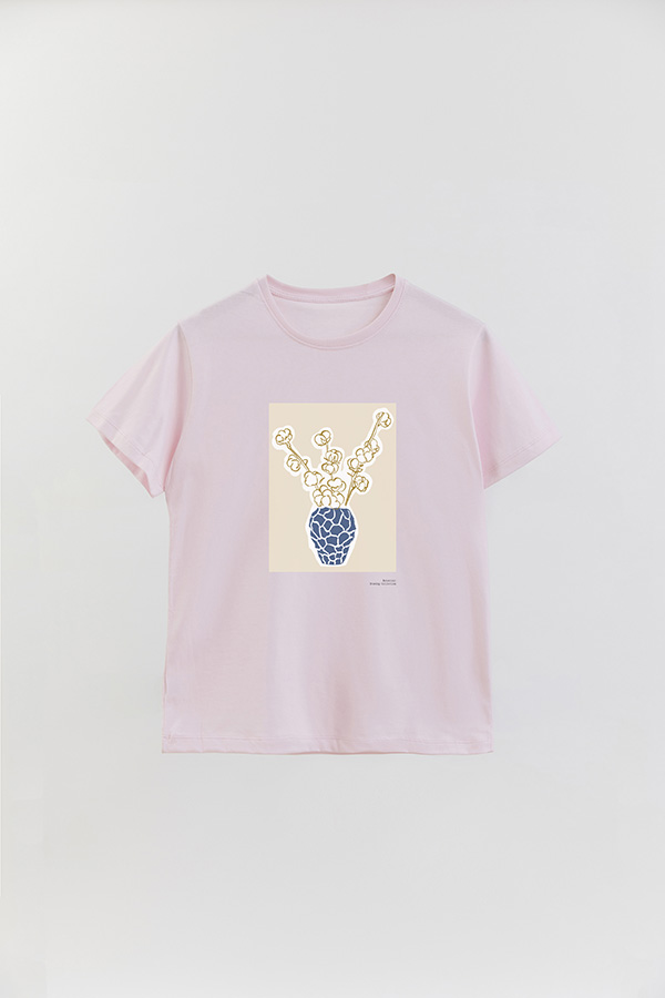 REMERA BASICA ESTAMPADA BOTANICAL BLUE 2