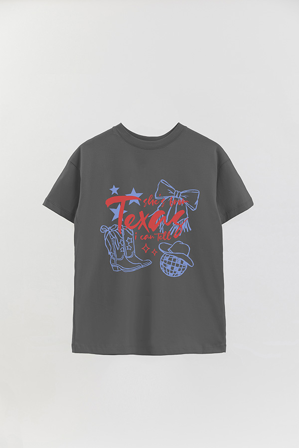 REMERA OVER ESTAMPADA WT SHE'S FROM TEXAS