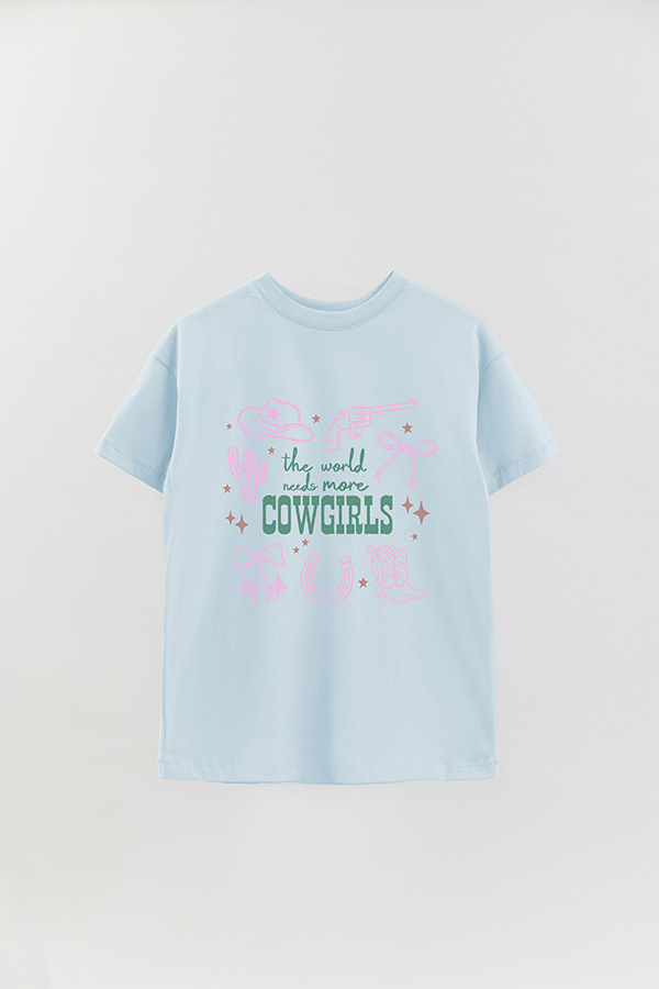 REMERA OVER ESTAMPADA WT MORE COWGIRLS