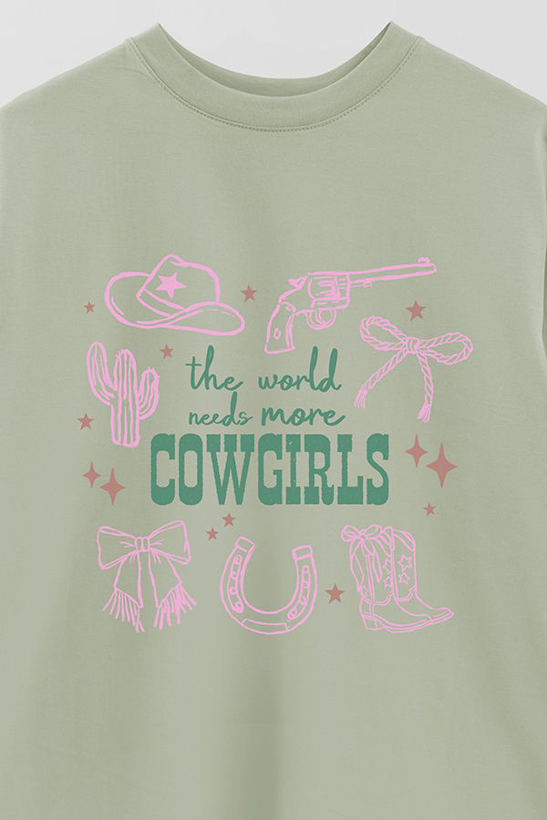 REMERA OVER ESTAMPADA WT MORE COWGIRLS