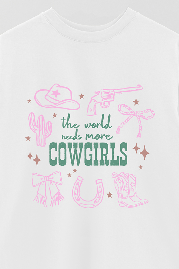 REMERA OVER ESTAMPADA WT MORE COWGIRLS
