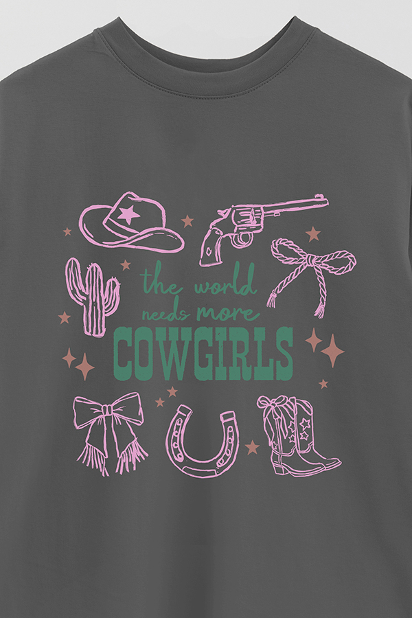 REMERA OVER ESTAMPADA WT MORE COWGIRLS