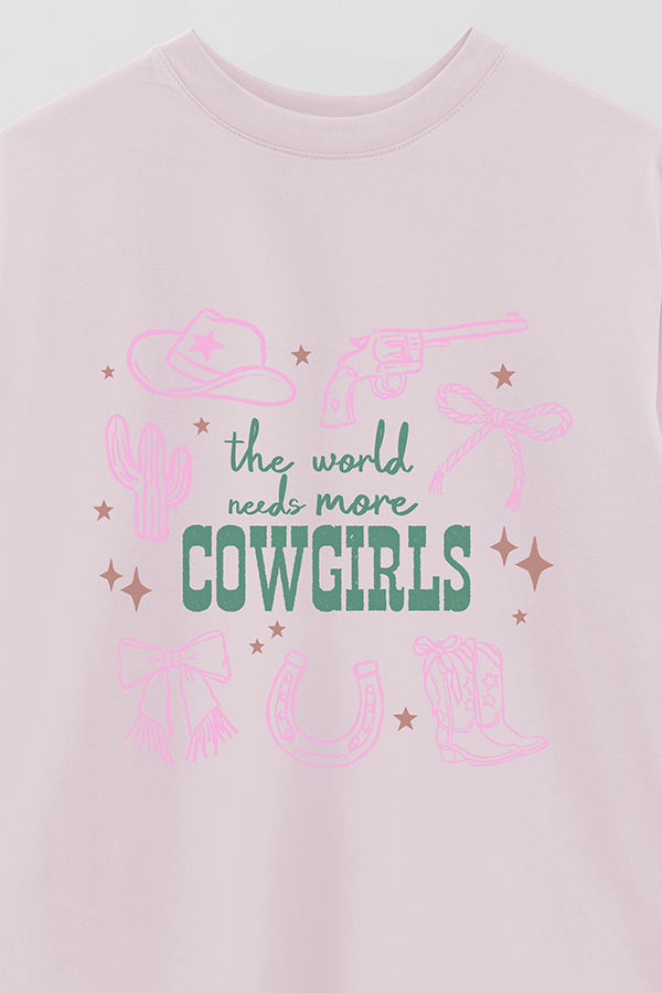 REMERA OVER ESTAMPADA WT MORE COWGIRLS