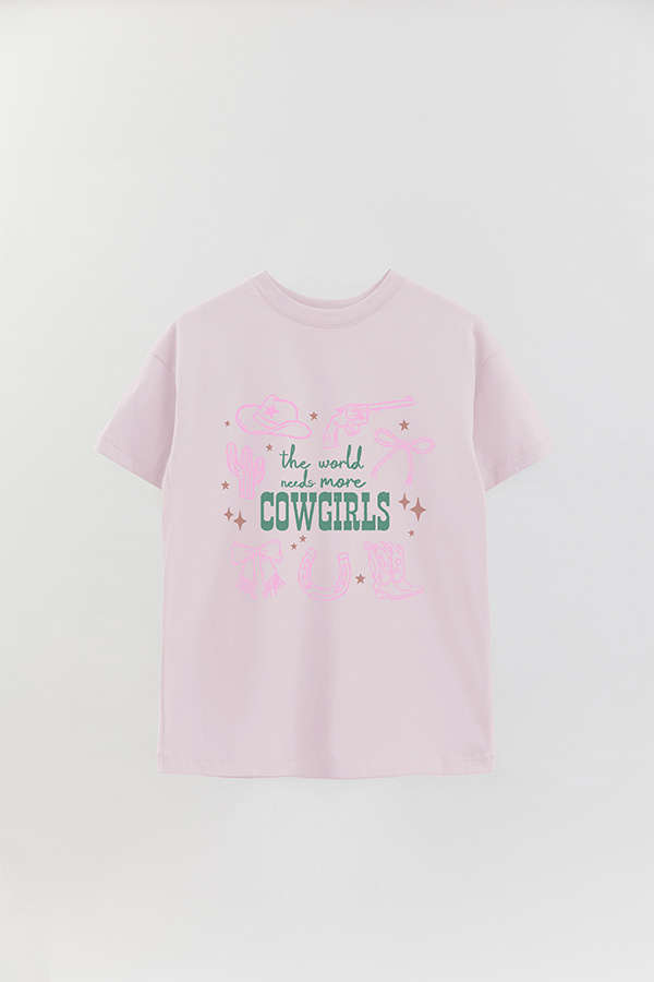 REMERA OVER ESTAMPADA WT MORE COWGIRLS