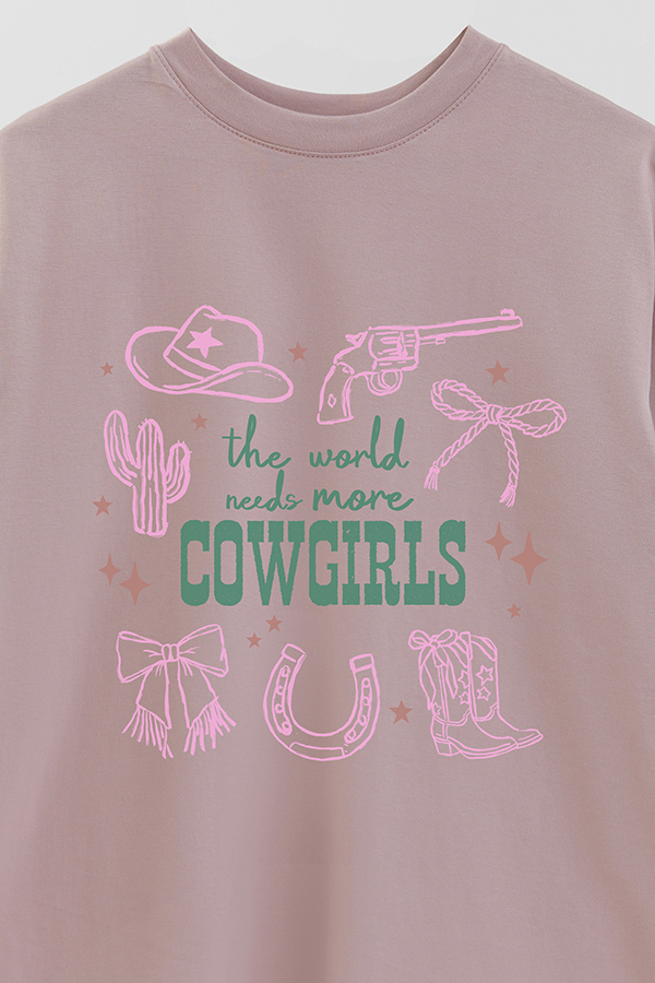 REMERA OVER ESTAMPADA WT MORE COWGIRLS