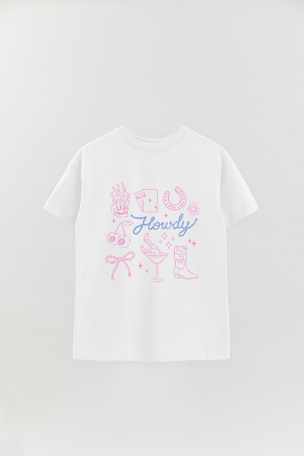 REMERA OVER ESTAMPADA WT HOWDY