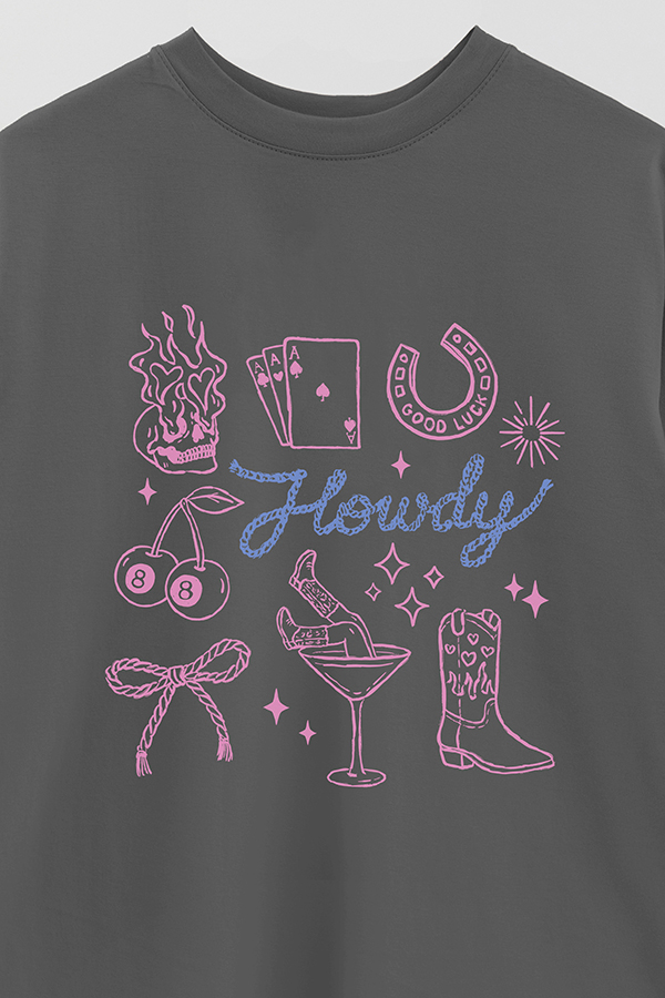 REMERA OVER ESTAMPADA WT HOWDY