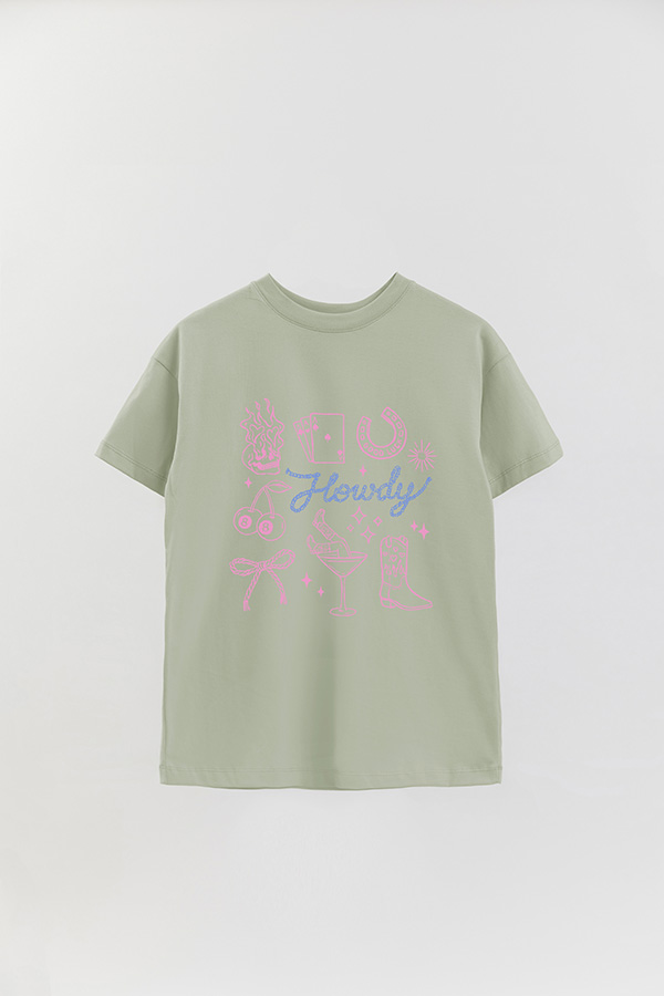 REMERA OVER ESTAMPADA WT HOWDY