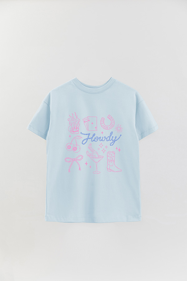 REMERA OVER ESTAMPADA WT HOWDY