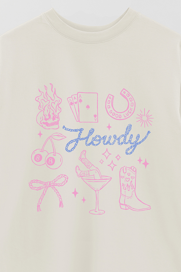 REMERA OVER ESTAMPADA WT HOWDY