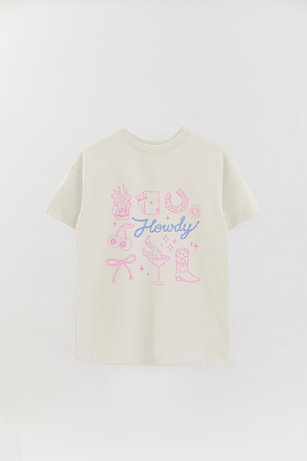 REMERA OVER ESTAMPADA WT HOWDY