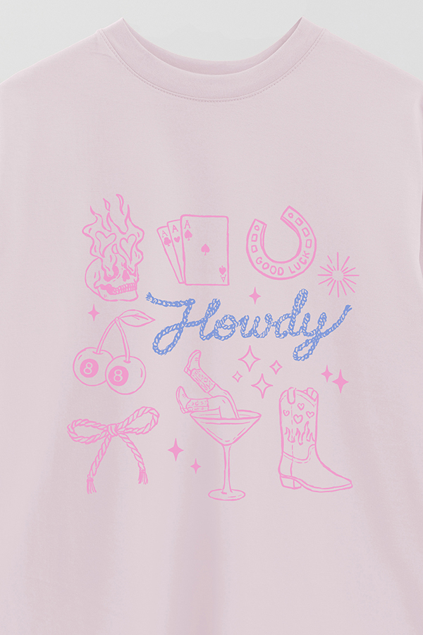 REMERA OVER ESTAMPADA WT HOWDY