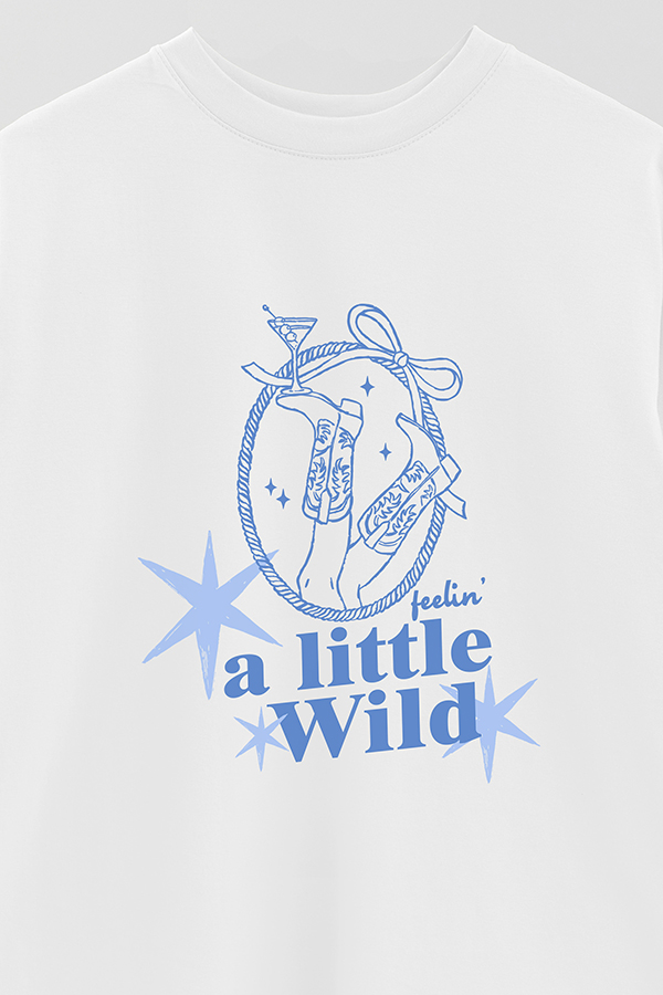 REMERA OVER ESTAMPADA WT FEELING A LITTLE WILD
