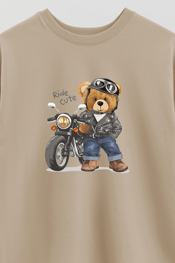 REMERA OVER ESTAMPADA UNISEX RIDE CUTE
