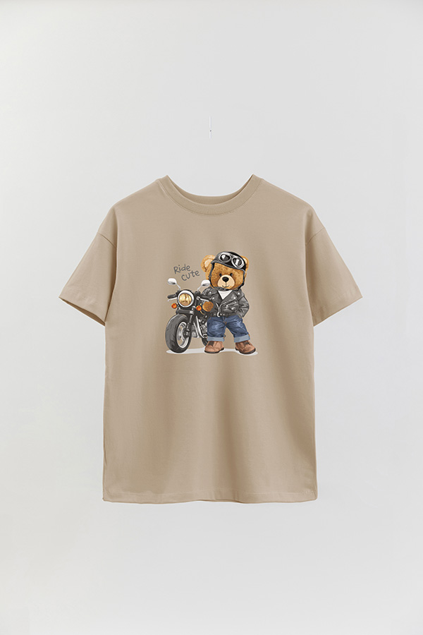 REMERA OVER ESTAMPADA UNISEX RIDE CUTE