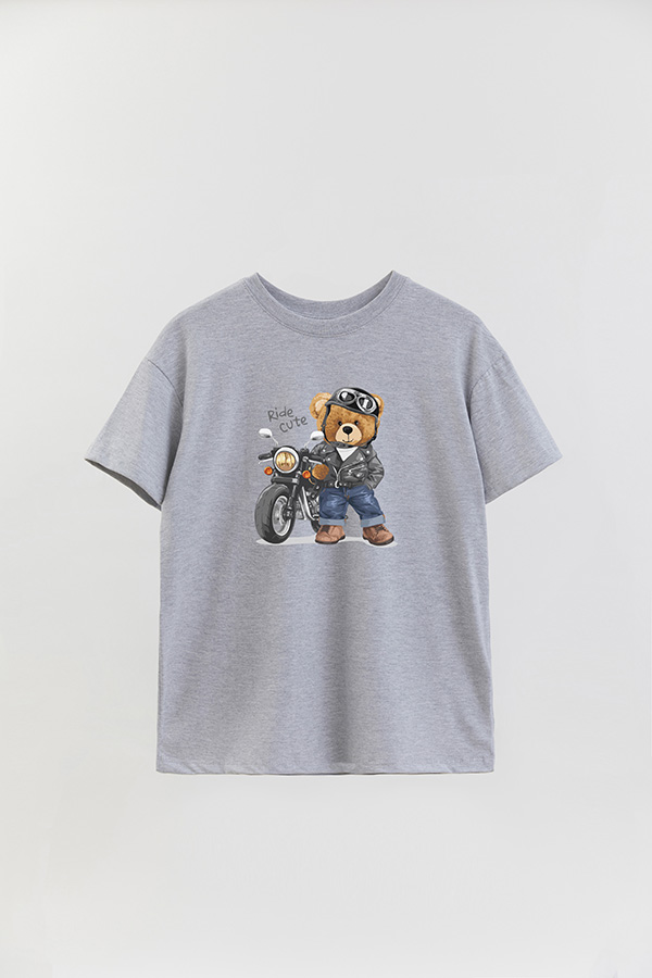 REMERA OVER ESTAMPADA UNISEX RIDE CUTE
