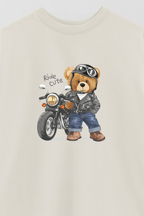 REMERA OVER ESTAMPADA UNISEX RIDE CUTE