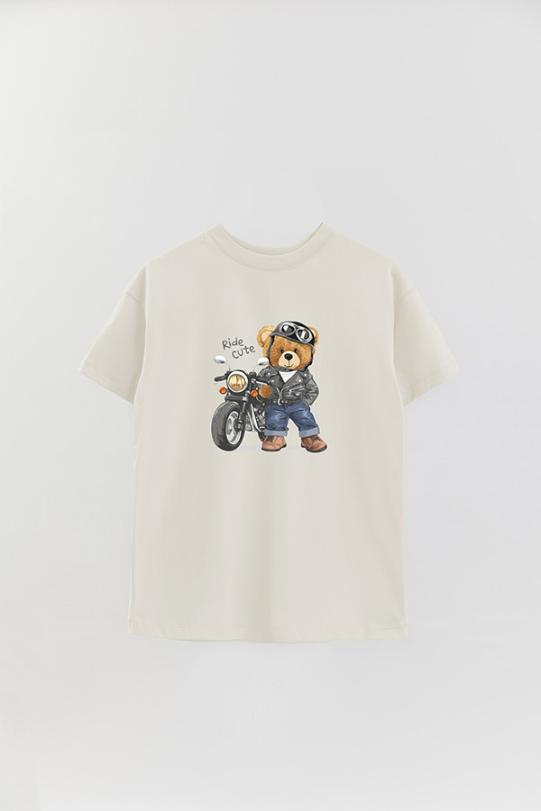 REMERA OVER ESTAMPADA UNISEX RIDE CUTE