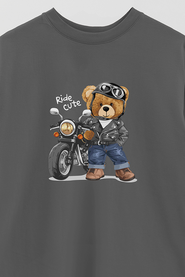 REMERA OVER ESTAMPADA UNISEX RIDE CUTE