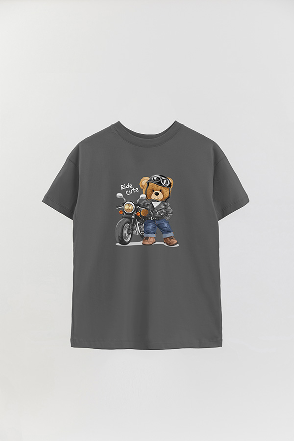 REMERA OVER ESTAMPADA UNISEX RIDE CUTE