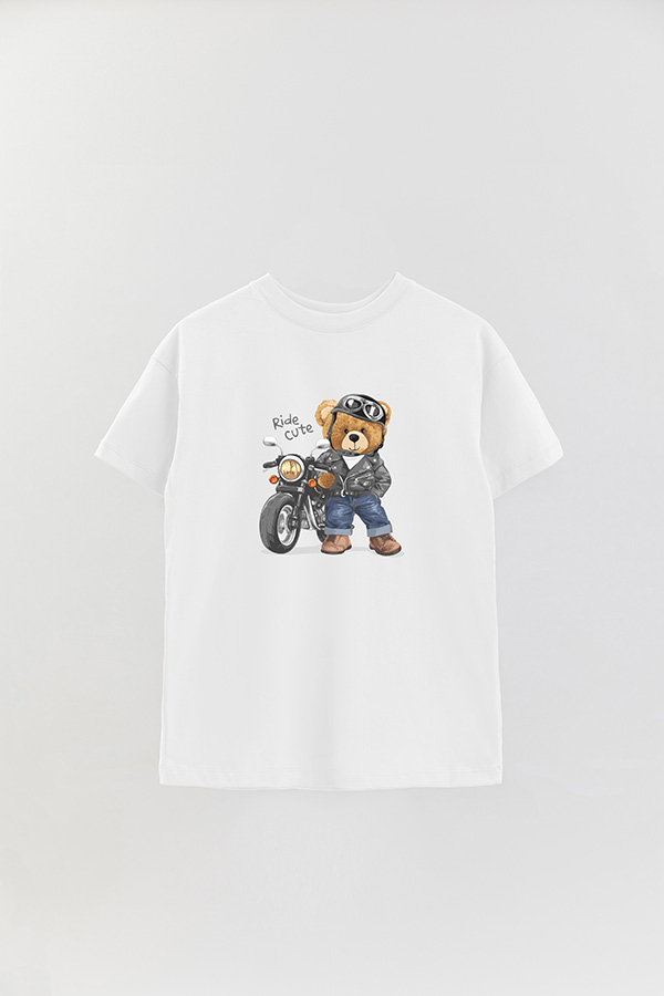REMERA OVER ESTAMPADA UNISEX RIDE CUTE