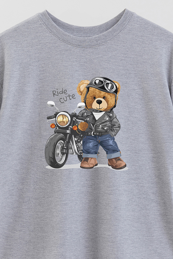 REMERA OVER ESTAMPADA UNISEX RIDE CUTE