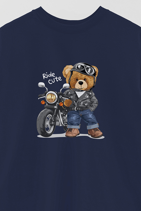 REMERA OVER ESTAMPADA UNISEX RIDE CUTE