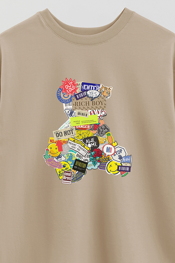 REMERA OVER ESTAMPADA UNISEX RICH BOY