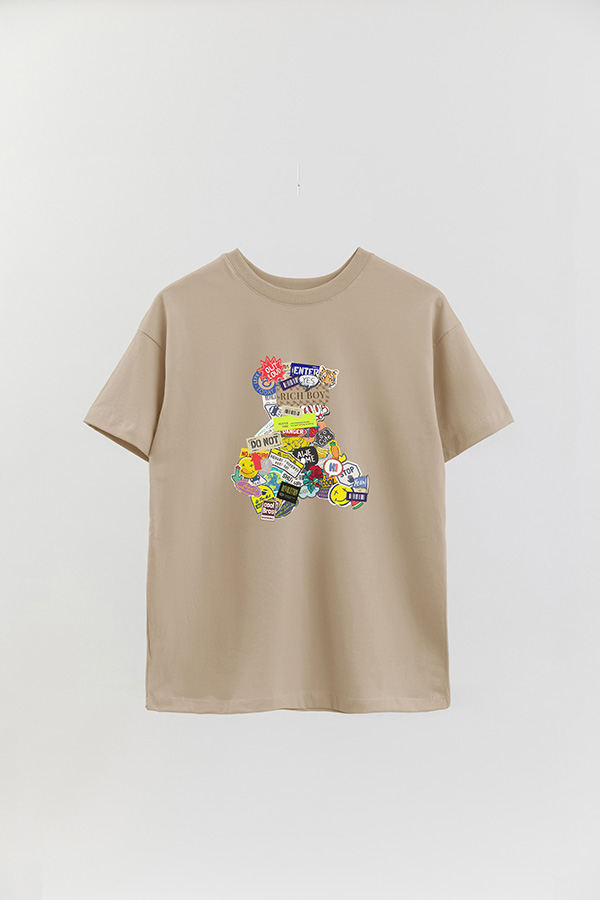 REMERA OVER ESTAMPADA UNISEX RICH BOY