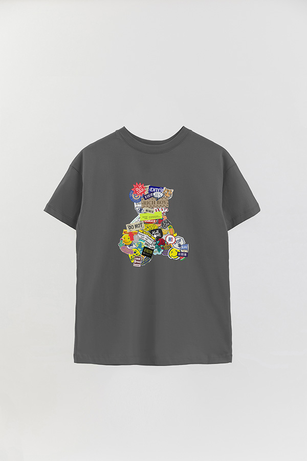 REMERA OVER ESTAMPADA UNISEX RICH BOY