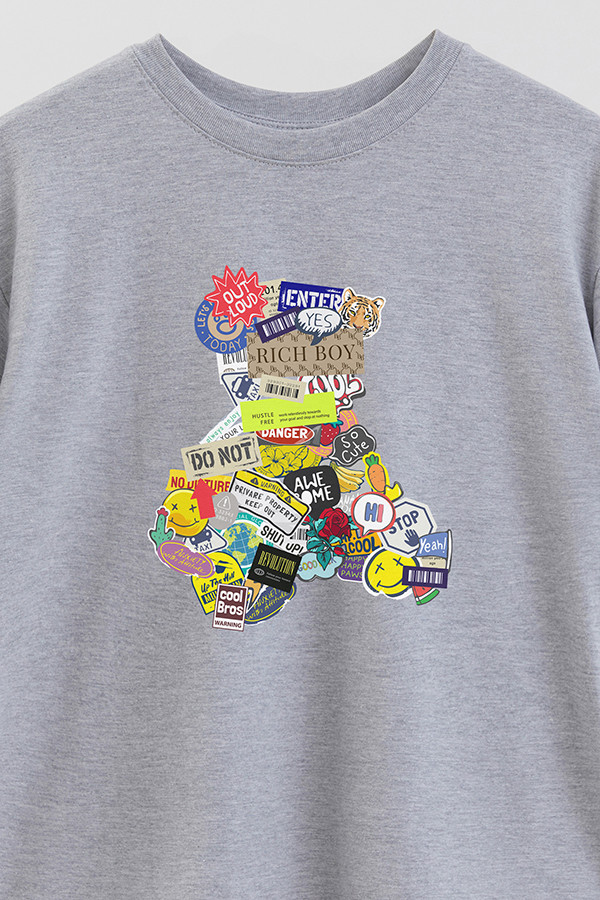 REMERA OVER ESTAMPADA UNISEX RICH BOY