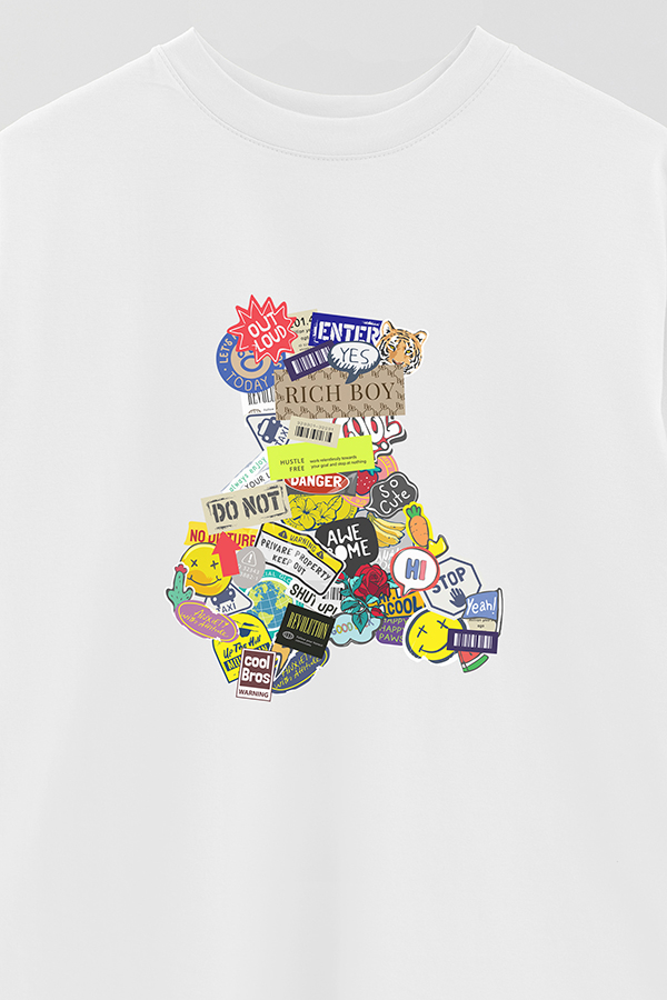 REMERA OVER ESTAMPADA UNISEX RICH BOY