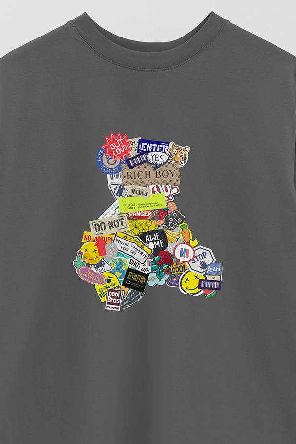 REMERA OVER ESTAMPADA UNISEX RICH BOY