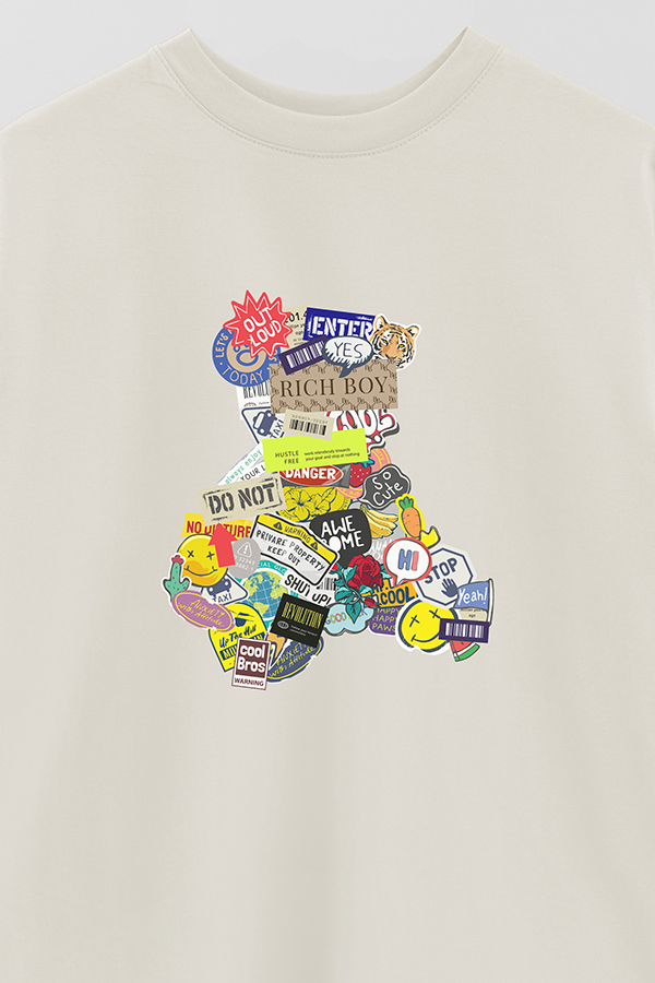 REMERA OVER ESTAMPADA UNISEX RICH BOY