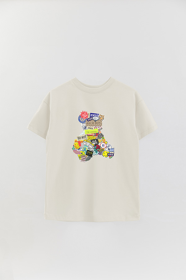 REMERA OVER ESTAMPADA UNISEX RICH BOY