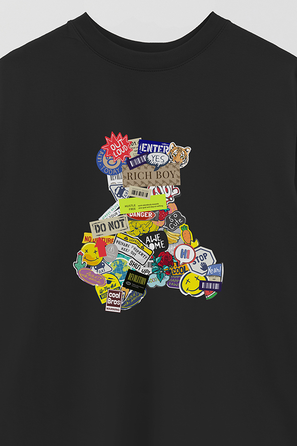 REMERA OVER ESTAMPADA UNISEX RICH BOY