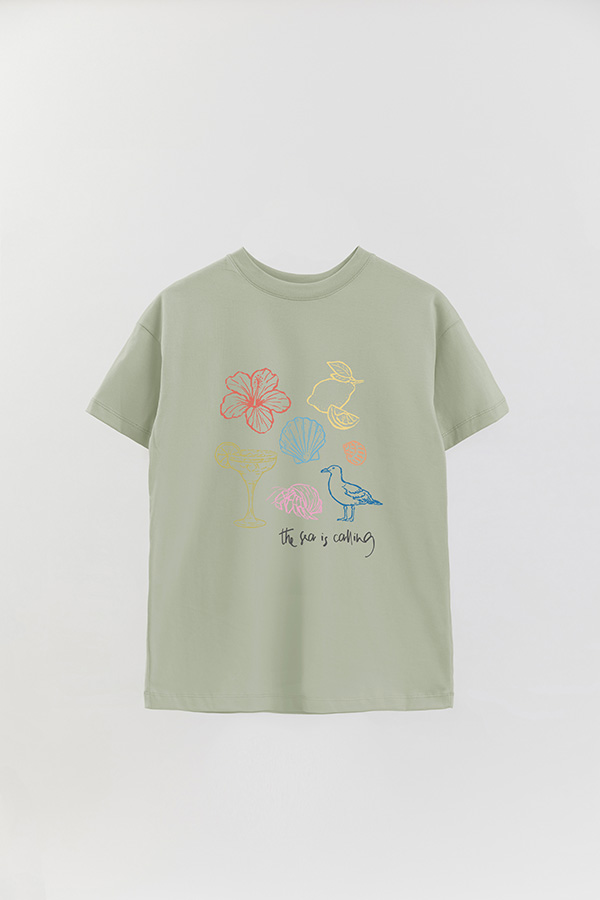 REMERA OVER ESTAMPADA SB THE SEA IS CALLING
