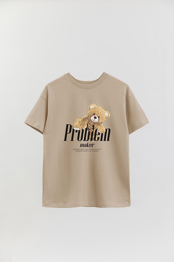 REMERA OVER ESTAMPADA UNISEX PROBLEM MAKER