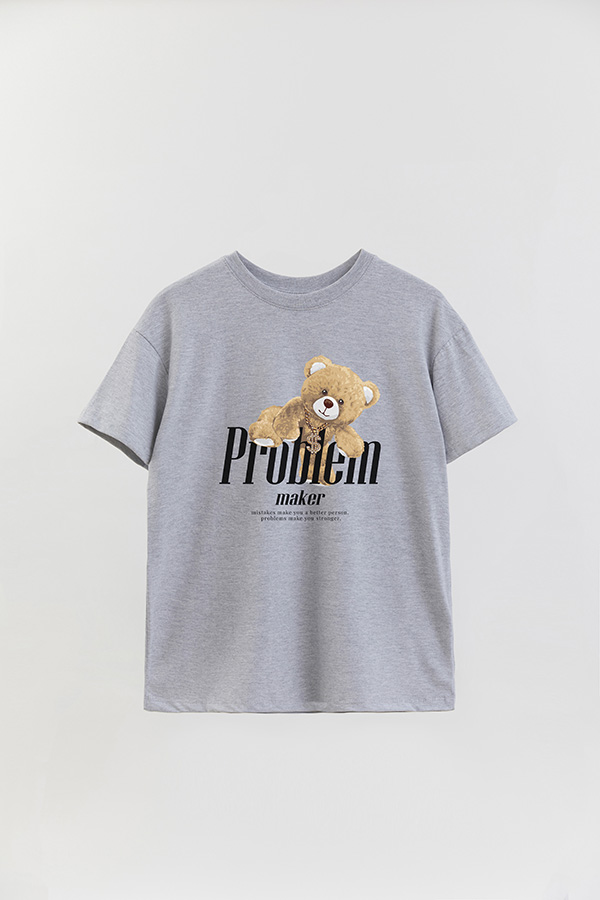 REMERA OVER ESTAMPADA UNISEX PROBLEM MAKER